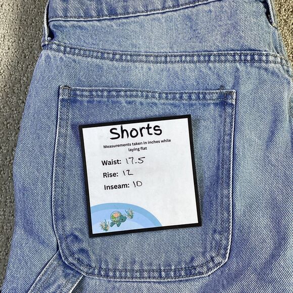 Arizona Jean Co. Denim Shorts 34 Blue Baggy Fit Carpenter Style - Picture 4 of 4